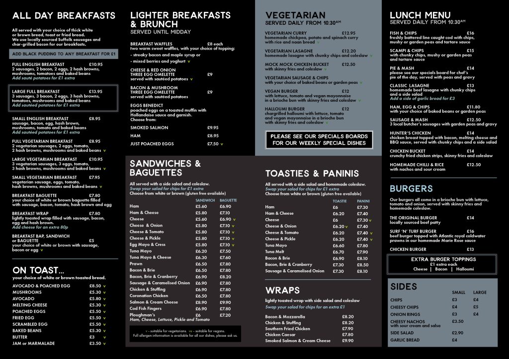 Thatch Menu back